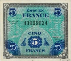 5 Francs DRAPEAU Numéro radar FRANKREICH  1944 VF.17.01 VZ+