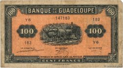100 Francs GUADELOUPE  1942 P.23A q.MB