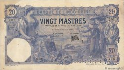 20 Piastres INDOCINA FRANCESE Saïgon 1920 P.041 q.BB