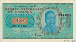 20 Francs KATANGA  1960 P.06a NEUF