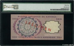 500 Francs Spécimen KATANGA  1962 P.13s fST+