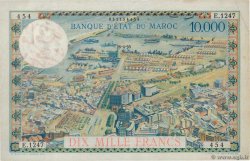 100 Dirhams sur 10000 Francs MOROCCO  1955 P.52 VF