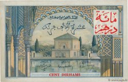 100 Dirhams sur 10000 Francs MOROCCO  1955 P.52 VF
