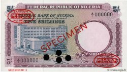 5 Shillings Spécimen NIGERIA  1967 P.06s UNC-