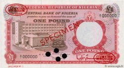 1 Pound Spécimen NIGERIA  1967 P.08s pr.NEUF
