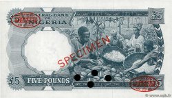 5 Pounds Spécimen NIGERIA  1967 P.09s q.FDC