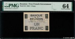 1 Franc Croix de Lorraine REUNION ISLAND  1943 P.34 UNC-
