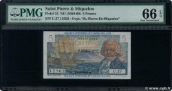 5 Francs Bougainville SAINT PIERRE AND MIQUELON  1950 P.22 UNC