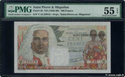 100 Francs La Bourdonnais SAINT PIERRE AND MIQUELON  1950 P.26 AU