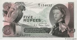 5 Rupees SEYCHELLES  1968 P.14 AU