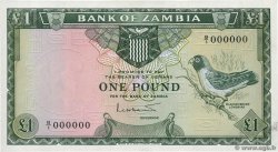 1 Pound Spécimen ZAMBIA  1964 P.02s q.FDC