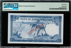 5 Pounds Spécimen ZAMBIA  1964 P.03s UNC-