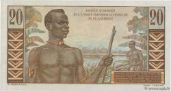 20 Francs Émile Gentil AFRIQUE ÉQUATORIALE FRANÇAISE  1957 P.30 UNC-