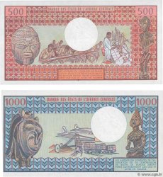 500 et 1000 Francs Lot REPUBBLICA CENTRAFRICANA  1980 P.09 et P.10 q.FDC