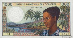 1000 Francs COMORAS  1975 P.07a FDC