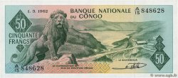 50 Francs REPúBLICA DEMOCRáTICA DEL CONGO  1962 P.005a SC+