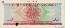 50 Francs Spécimen REPúBLICA DEMOCRáTICA DEL CONGO  1962 P.005ct SC+