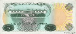 5 Zaïres - 500 Makuta CONGO, DEMOCRATIQUE REPUBLIC  1967 P.013a AU