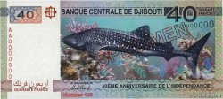40 Francs Commémoratif DJIBUTI  2017 P.46s FDC