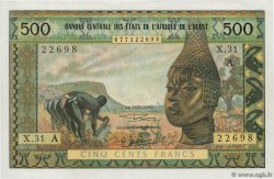 500 Francs STATI AMERICANI AFRICANI  1959 P.102Ag AU