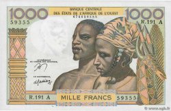 1000 Francs STATI AMERICANI AFRICANI  1977 P.103Am q.FDC