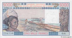 5000 Francs ESTADOS DEL OESTE AFRICANO  1984 P.108Al SC