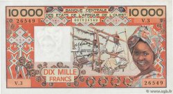 10000 Francs STATI AMERICANI AFRICANI  1977 P.109Aa AU+