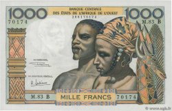 1000 Francs WEST AFRICAN STATES  1965 P.203Bh AU-