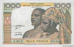 1000 Francs WEST AFRICAN STATES  1978 P.303Cn AU+