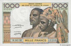 1000 Francs STATI AMERICANI AFRICANI  1977 P.603Hm q.FDC