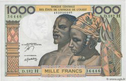 1000 Francs WEST AFRICAN STATES  1977 P.603Hn AU-