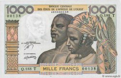 1000 Francs WEST AFRICAN STATES  1977 P.803Tn AU+