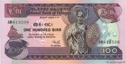 100 Birr ETIOPIA  1987 P.40 AU