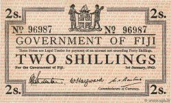 2 Shillings FIDSCHIINSELN  1942 P.050a SS