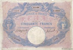 50 Francs BLEU ET ROSE FRANCE  1906 F.14.18 pr.TB