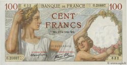 100 Francs SULLY FRANCE  1941 F.26.50 AU-