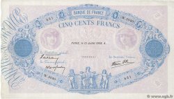 500 Francs BLEU ET ROSE modifié FRANCE  1938 F.31.18 TTB