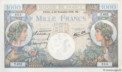 1000 Francs COMMERCE ET INDUSTRIE FRANCIA  1940 F.39.02 q.FDC