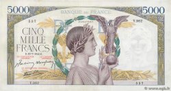 5000 Francs VICTOIRE Impression à plat FRANCIA  1942 F.46.39 EBC