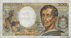 200 Francs MONTESQUIEU alphabet H.402 FRANCIA  1986 F.70ter.01a MB