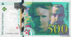 500 Francs PIERRE ET MARIE CURIE FRANCE  1996 F.76.03 UNC-