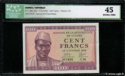 100 Francs GUINEA  1958 P.07 SPL