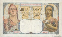 1000 Francs MADAGASCAR  1933 P.041 TTB