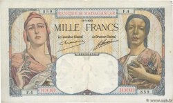 1000 Francs MADAGASCAR  1933 P.041 q.BB