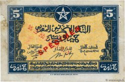 5 Francs Spécimen MAROC  1943 P.24s TTB