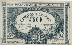 50 Centimes MONACO  1920 P.03r AU