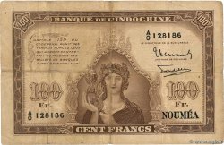 100 Francs NEW CALEDONIA  1942 P.44 VG