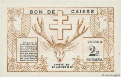 2 Francs NOUVELLE CALÉDONIE  1943 P.56b FDC