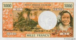 1000 Francs NUEVAS HÉBRIDAS  1979 P.20c FDC