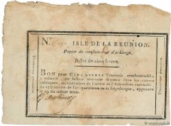 5 Livres ÎLE DE LA RÉUNION  1795 K.563 TTB